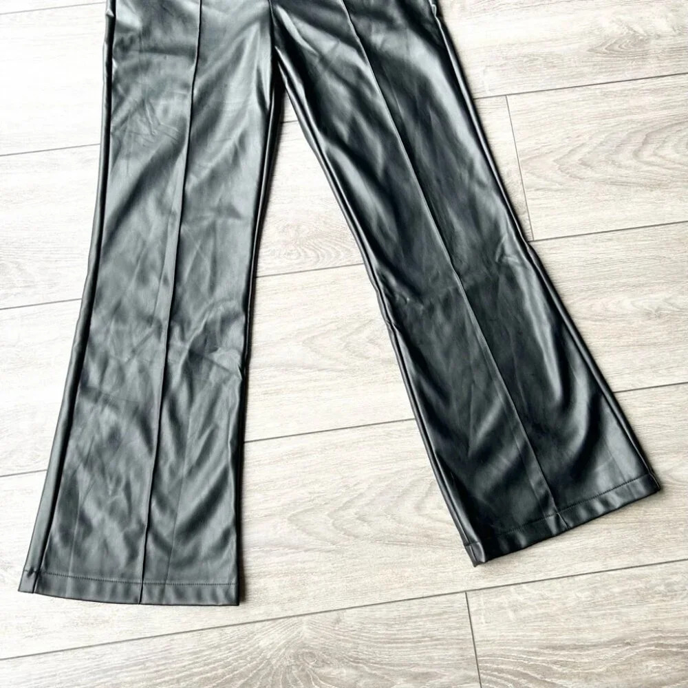 NWT Melloday Faux Leather Bootcut Leg Pants - Picture 4 of 12